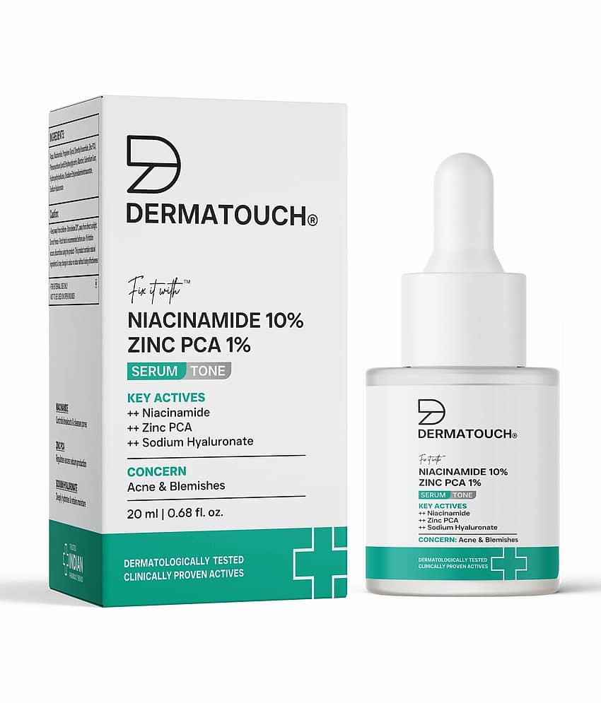 DERMATOUCH Niacinamide 10% + Zinc PCA 1% Serum for Men & Women - Face Serum for Acne, Blemishes & Oil Control / Suitable for All Skin Types 20ml