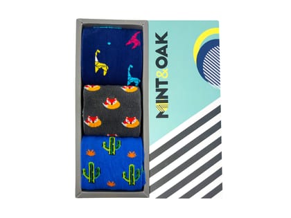 Toe-tally Cool Set-of-3 Crew Socks for Men