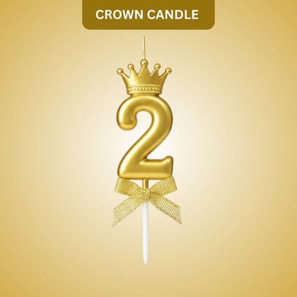 Golden Crown Numerical Candle No. 2