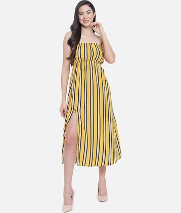 ALL WAYS YOU - Polyester Multi Color Women's Side Slit Dress ( Pack of 1 )