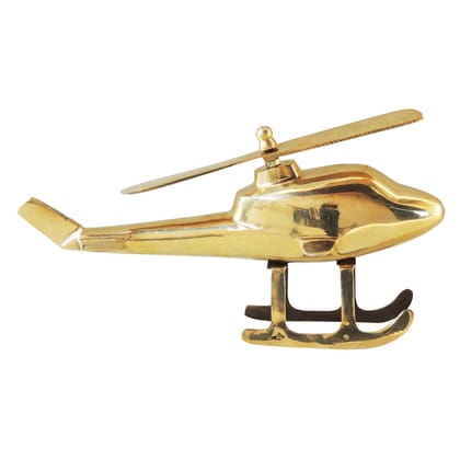 Brass Vintage Helicopter Showpiece | Indian Handicraft Model, Height : 5 Inch (ZMAS562 K)