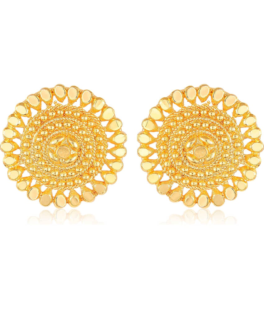 Vighnaharta Elegant Twinkling Beautiful Gold Plated Screw back Jumbo Studs Earring for Women and Girls   [VFJ1618ERG ]