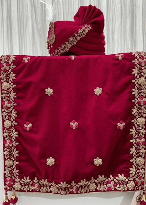 RANI MICROVELVET SAFA DUPATTA SET (ONPAPER PATTERN)