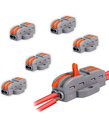 Fast Wire Clip Connector, Fixed Wire Terminal Blocks 2-to-2 Connector Pack of 5 – Quick connect, Tool-Free Installation, Ideal for Electrical Wiring and DIY Projects