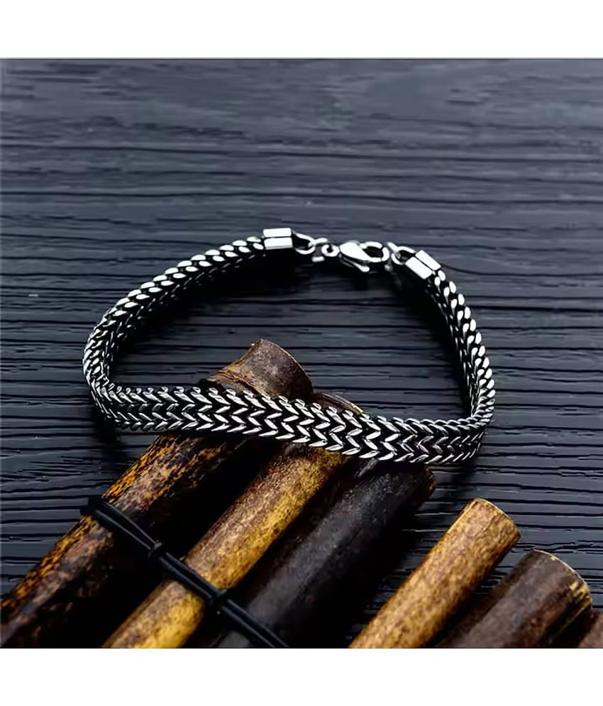 FASHION FRILL Silver Bracelet ( Pack of 1 )