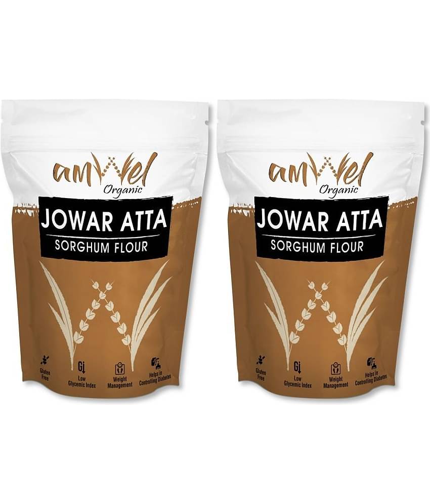 Amwel Jowar Atta | Sorghum Flour | Diabetic friendly Gluten Free Low GI  900 gm Pack of 2