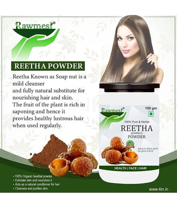 Rawmest Reetha/ Ritha/Aritha/Soapnut/ Kunkudukai Powder 500 Gm Pack of 5