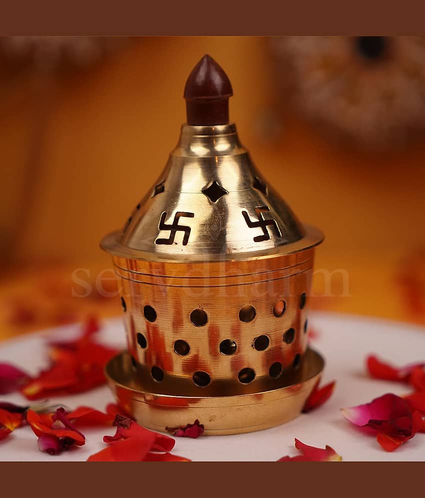 ServDharm Brass Akhand Diya - Pack of 1