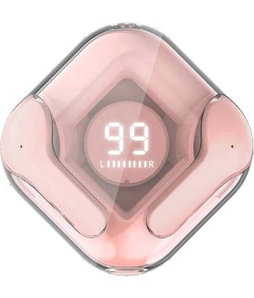 VERONIC Flash Pods Bluetooth True Wireless (TWS) In Ear 30 Hours Playback Low Latency,Powerfull bass IPX4(Splash & Sweat Proof) Pink