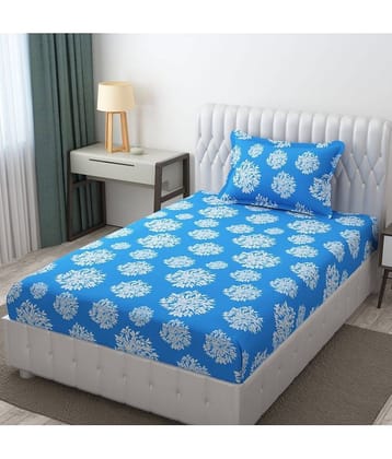 Apala Microfiber 1 Single Bedsheet with 1 Pillow Cover ( Blue )