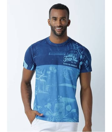 Huetrap Pack of 1 Cotton Regular Fit Men's T-Shirt ( Turquoise )