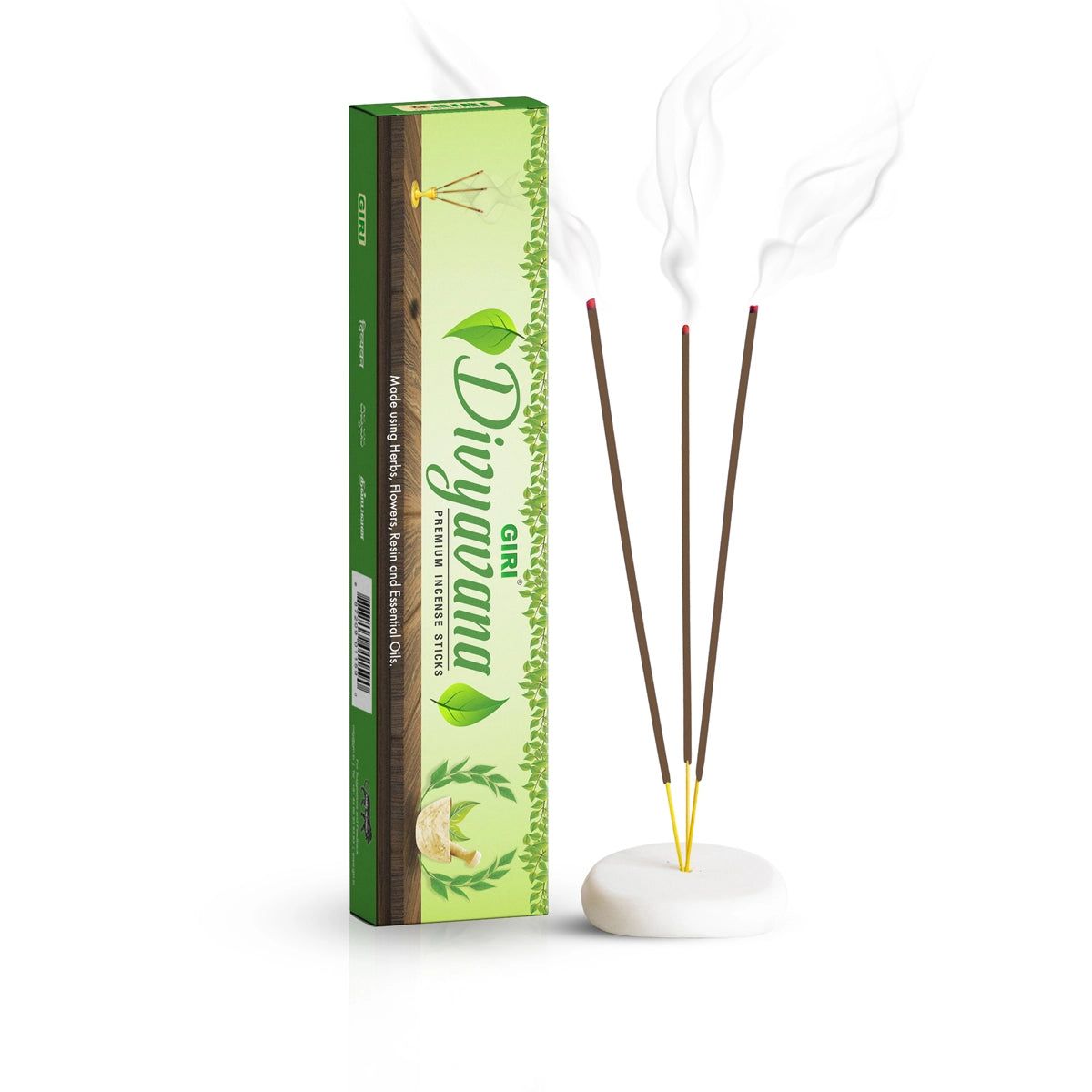 Giri Divyavana Premium Incense Sticks - 50 Gms | Herbs, Flowers, Resin & Essential Oil  | Agarbatti  | Agarbathi for Pooja