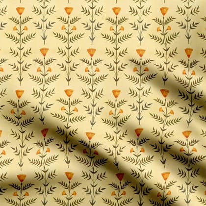Vintage Leaf Vector Mughal-Cotton