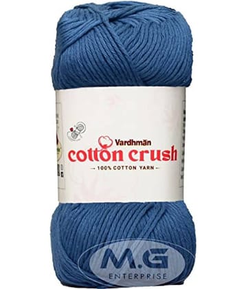 VARDHMAN Cotton Crush 8-ply White 200 GMS 100% Cotton Ball Hand Knitting Cotton/Art Craft Soft Fingering Crochet Hook Yarn, Needle Knitting Yarn Thread Dyed-AQ Art-AFCJ