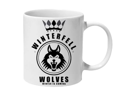 Multicolor Game Of Thrones Stark Wolves Winter Is Coming Ceramic Mug