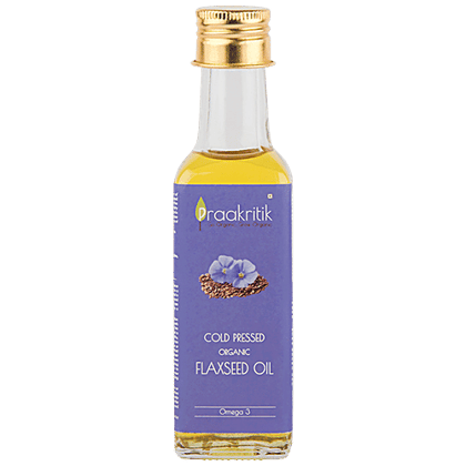 Praakritik Organic Cold Pressed Flax Seed Oil, 100 ml