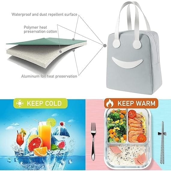 Happy Face Insulated Lunch Bag - Stylish & Functional!