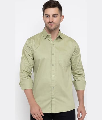 MODERNITY Cotton Blend Regular Fit Solids Full Sleeves Men's Casual Shirt - Green ( Pack of 1 )