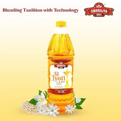 Swarajya India Til Jyoti Lamp Oil | Sacred Sesame Oil for Rituals and Daily Worship 900ml