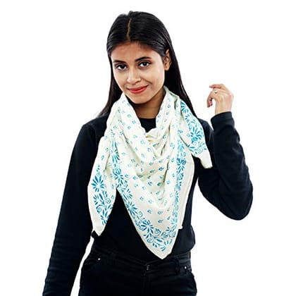 Eri Silk Printed Scarf Yellow