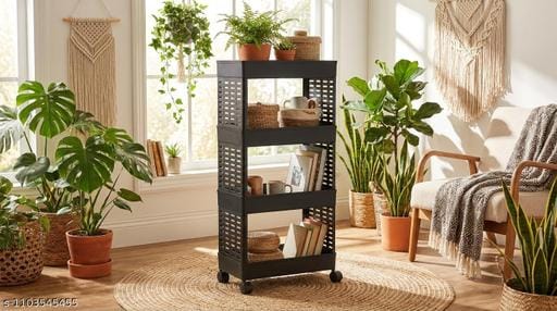 Plastic Rack for Kitchen 4 Layer Storage Organizer