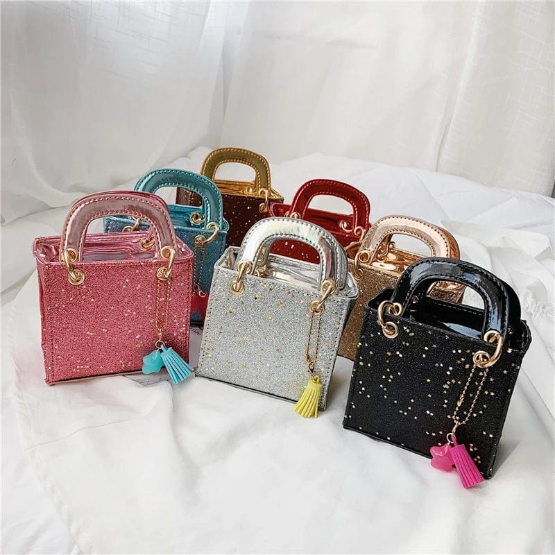 Newest Style Toddler Baby Messenger Bags Kids Girls Princess Shoulder Bag Handbag Solid Bowknot Princess Coin Purses