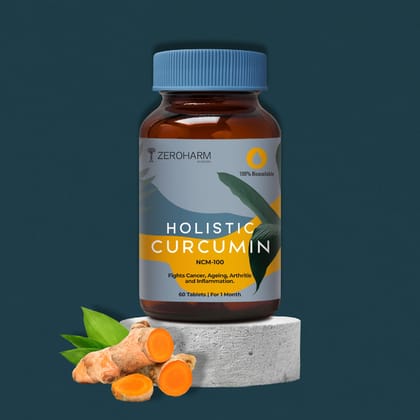 Holistic Curcumin Tablets With 95% Curcuminoids & Piperine 60 Tablets