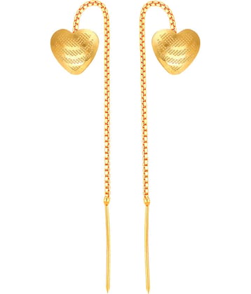 VIVASTRI Golden Threader Earrings ( Pack of 1 )