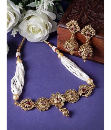 Sukkhi Gold Alloy Necklace Set ( Pack of 1 )