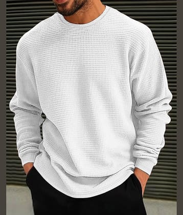 Eyebogler Men Cotton Blend Oversized Fit Self Design T-Shirt ( Charcoal Grey )