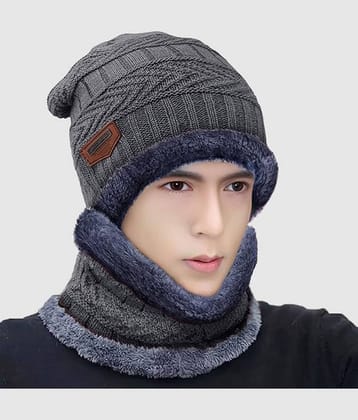 Paryag Brown Woollen Men's Cap ( Pack of 1 )