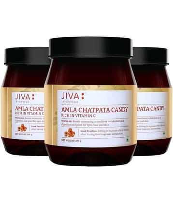 Jiva Chatpata Amla Candy Hard Candies 200g (Pack of 3)