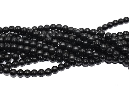 Black Round Painted Glass Beads For Jewelry Making , 10 MM , (BWGB-313) Sold By Per String of Approx 80 Pcs-Per String of Approx 80 PCS (120 Gram) / Black / 10 MM