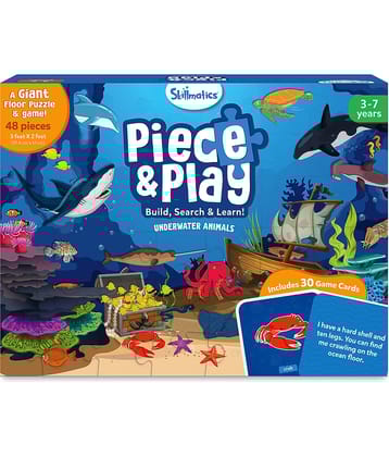 Skillmatics Floor Puzzle & Game - Piece & Play Underwater Animals, Jigsaw & Toddler Puzzles, Educational Toy, Gifts for Boys & Girls Ages 3, 4, 5, 6, 7 (48 Pieces, 2 x 3 feet)