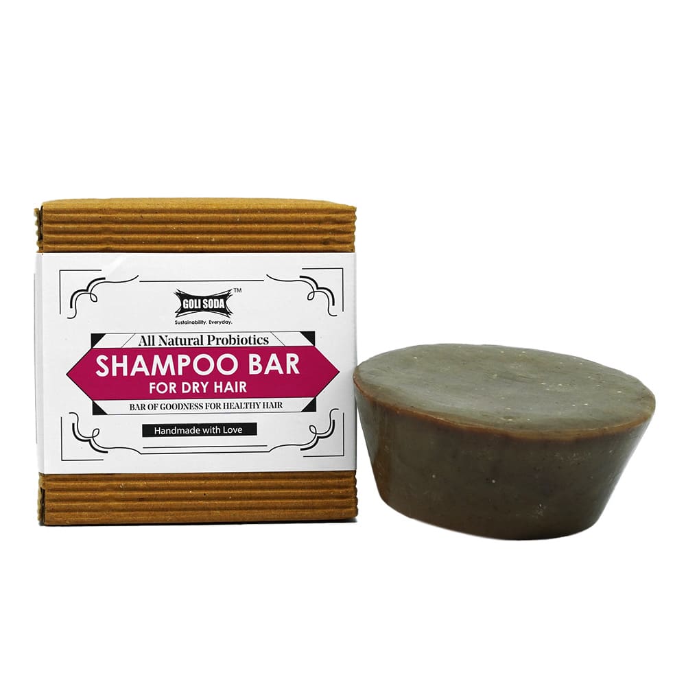 Goli Soda All Natural Probiotics Shampoo Bar for Dry Hair - 90 Gms (Pack Of 1)