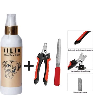 Anti fungal, Anti dandruff, Anti Itching  Dog Dry Bath Shampoo (150ml) with Pet Nail Cutter
