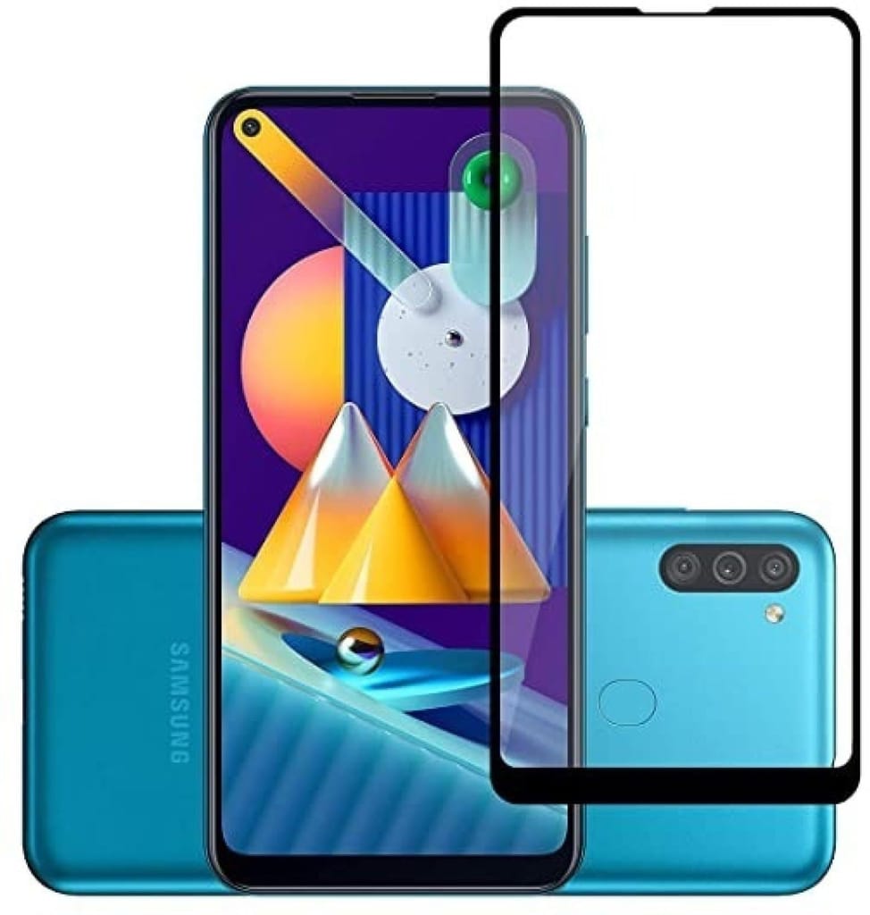 PLUGTECH Advanced Tempered Glass With Anti-Explosion 9H Hardness Edge-To-Edge Coverage Screen Guard for SAMSUNG M11