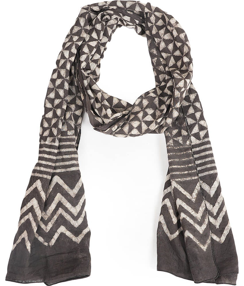 STYLE SHOES BLACK Cotton Women's Stole ( Pack of 1 )