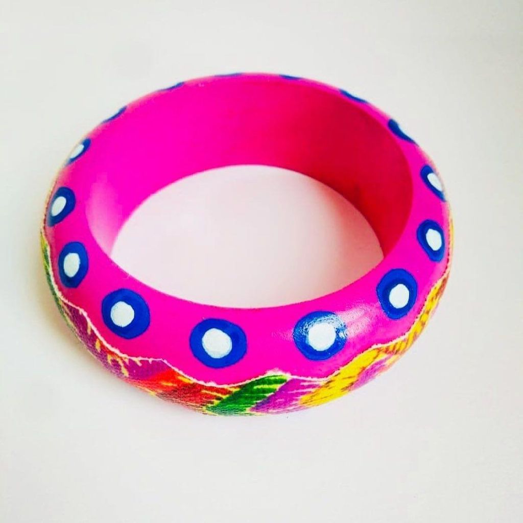 A Quirky Affair - Pink Phulkari Bangle