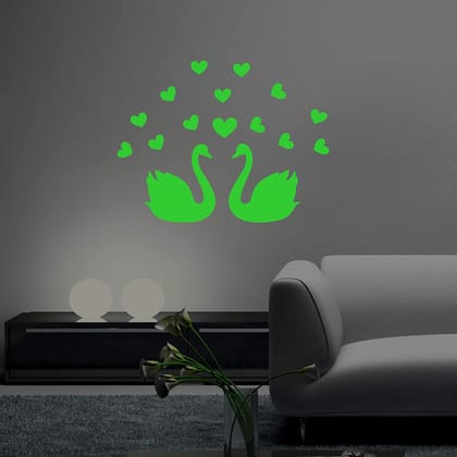 DreamKraft Glow in The Dark Kids Room Decor Radium Sticker (Green, 25X25 cm)