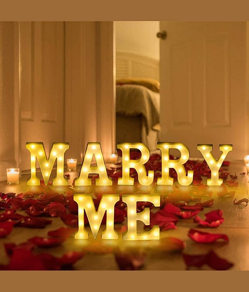 MIRADH Led Marquee {MARRY ME} Letter LED Strips