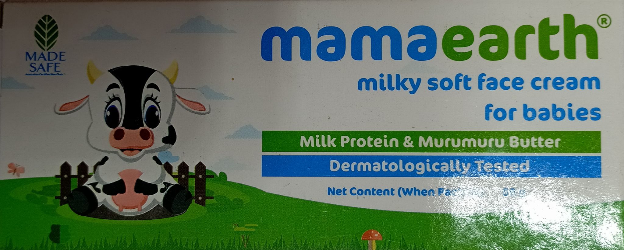 Mamaearth milky soft face cream for babies milke Protein & Murumuru butter 60g