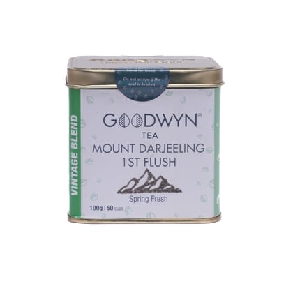 Goodwyn Darjeeling First Flush Black Tea (100 gm) | Authentic, Straight From Tea Estates | 100% Natural Loose Leaf Tea | Low Caffeine Non Bitter | Rich in Antioxidants
