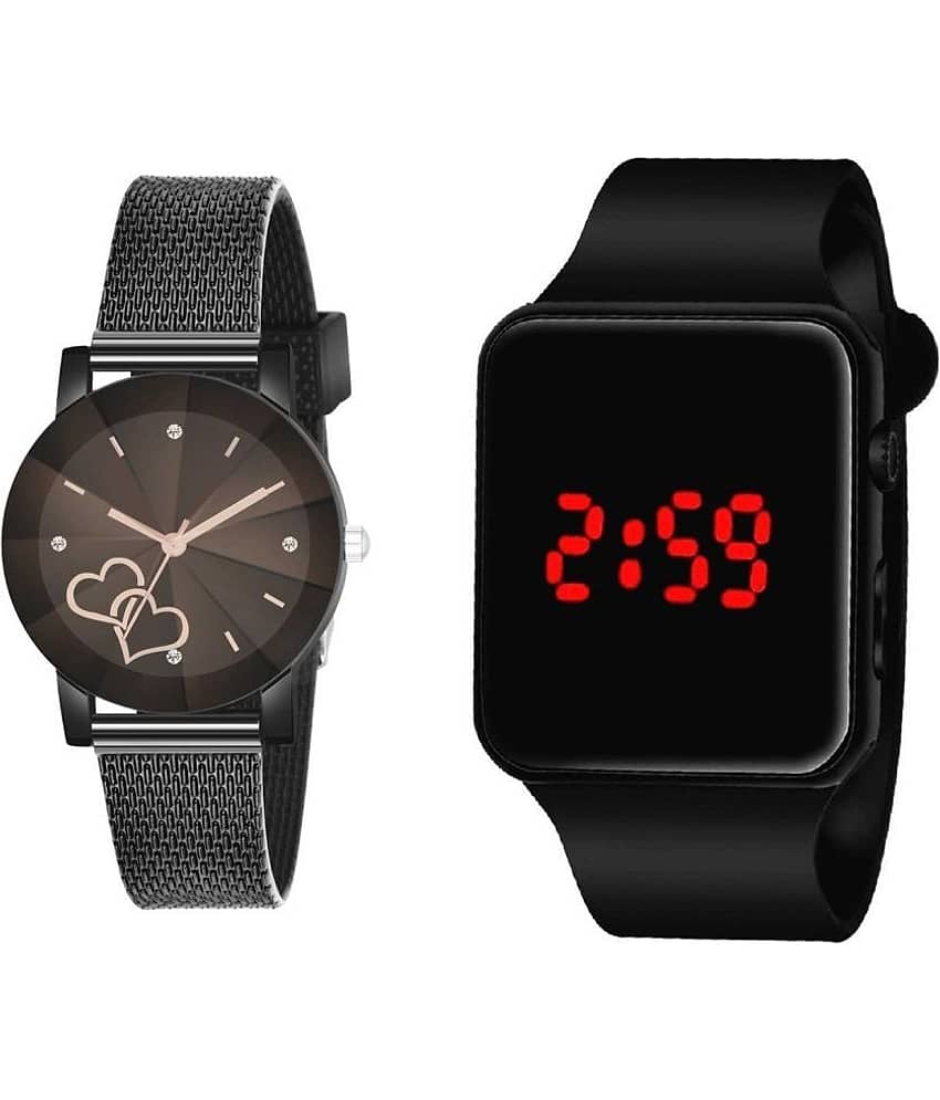 DECLASSE - Multicolor PU Analog Couple's Watch