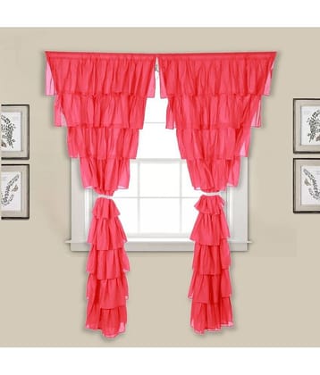 NUEVOSGHAR Single Door Semi-Transparent Rod Pocket Cotton Black Curtains ( 213 x 106 cm )