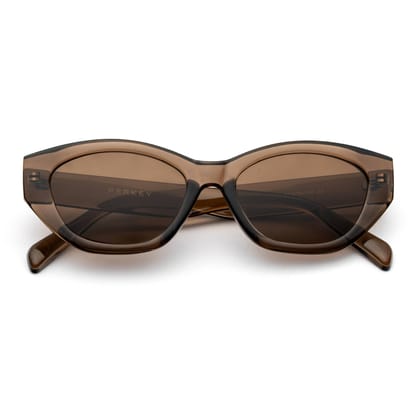 PERKEY UV Protected Stylish Goggles For Women - PRKY0020-C2-Medium / Brown / Brown