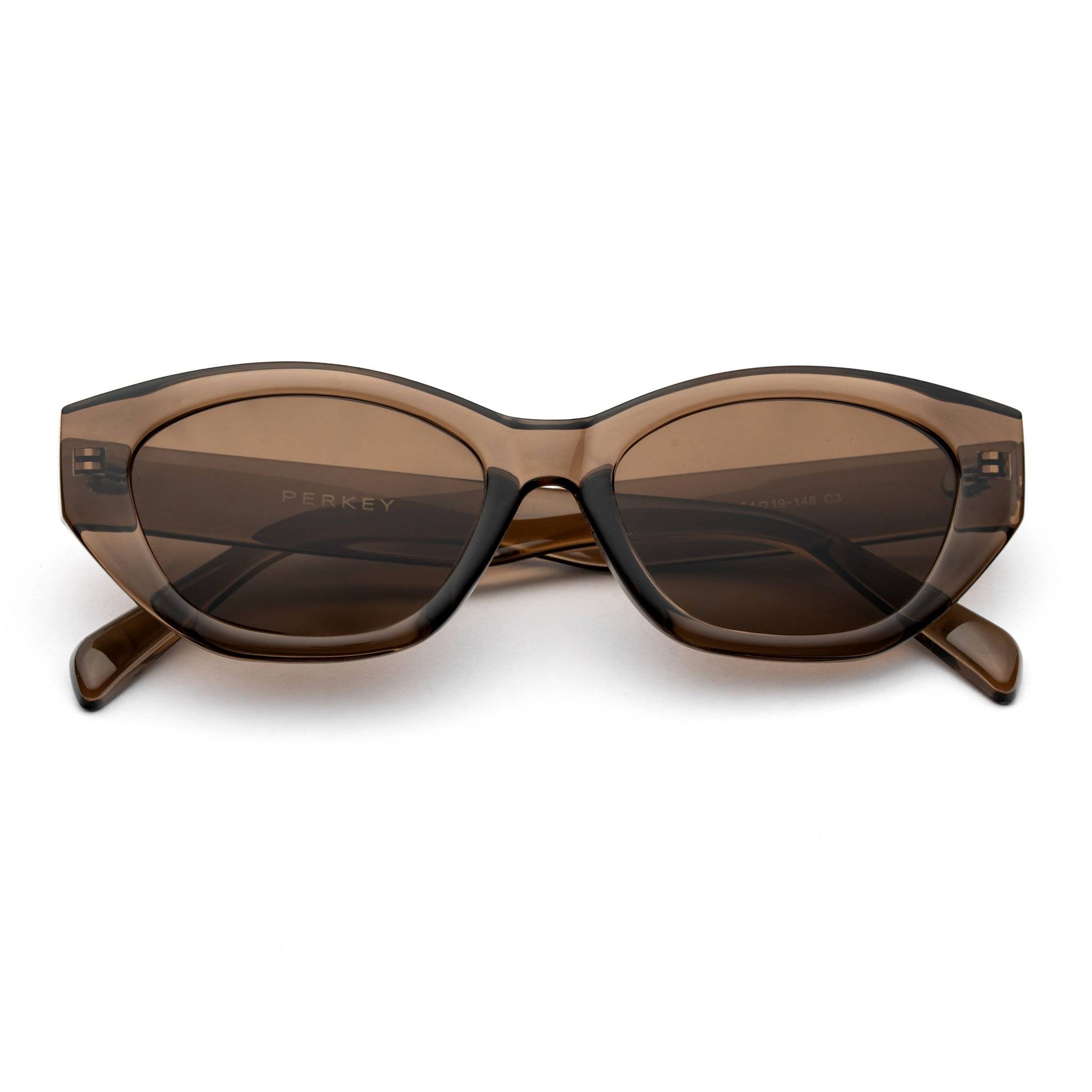 PERKEY UV Protected Stylish Goggles For Women - PRKY0020-C2-Medium / Brown / Brown
