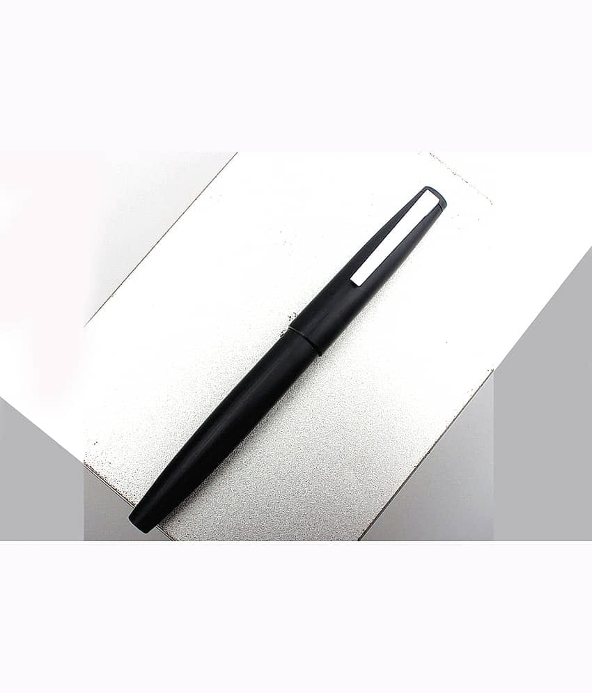 SRPC - JINHAO 80 Fiber Matte Charcoal Black Fine Nib , With Converter Fountain Pen