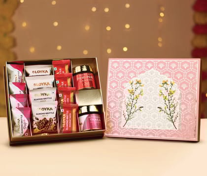 Loyka Royal Peach (2 Jar Box) | Premium Almond Chocolate | Gift Hamper