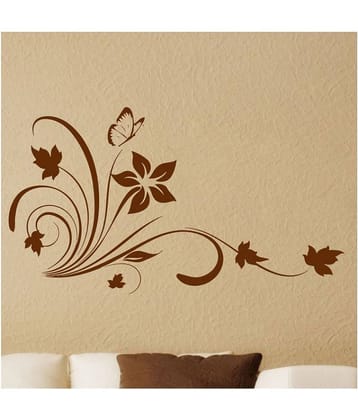 Decor Villa Butterfly on the flower Wall PVC Wall Stickers